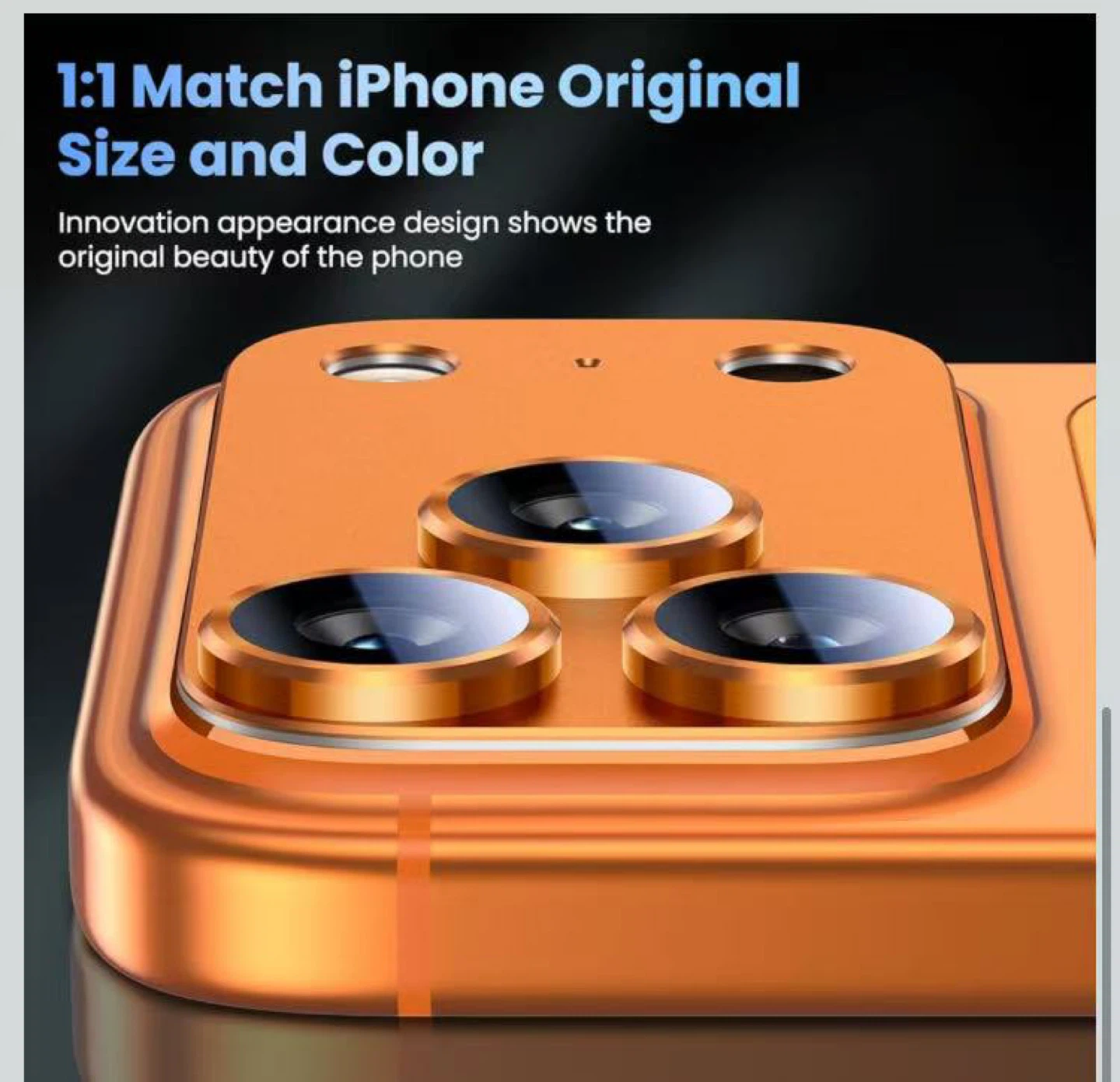 iPhone 17 pro Camera Lens Protector - Orange - photo 5