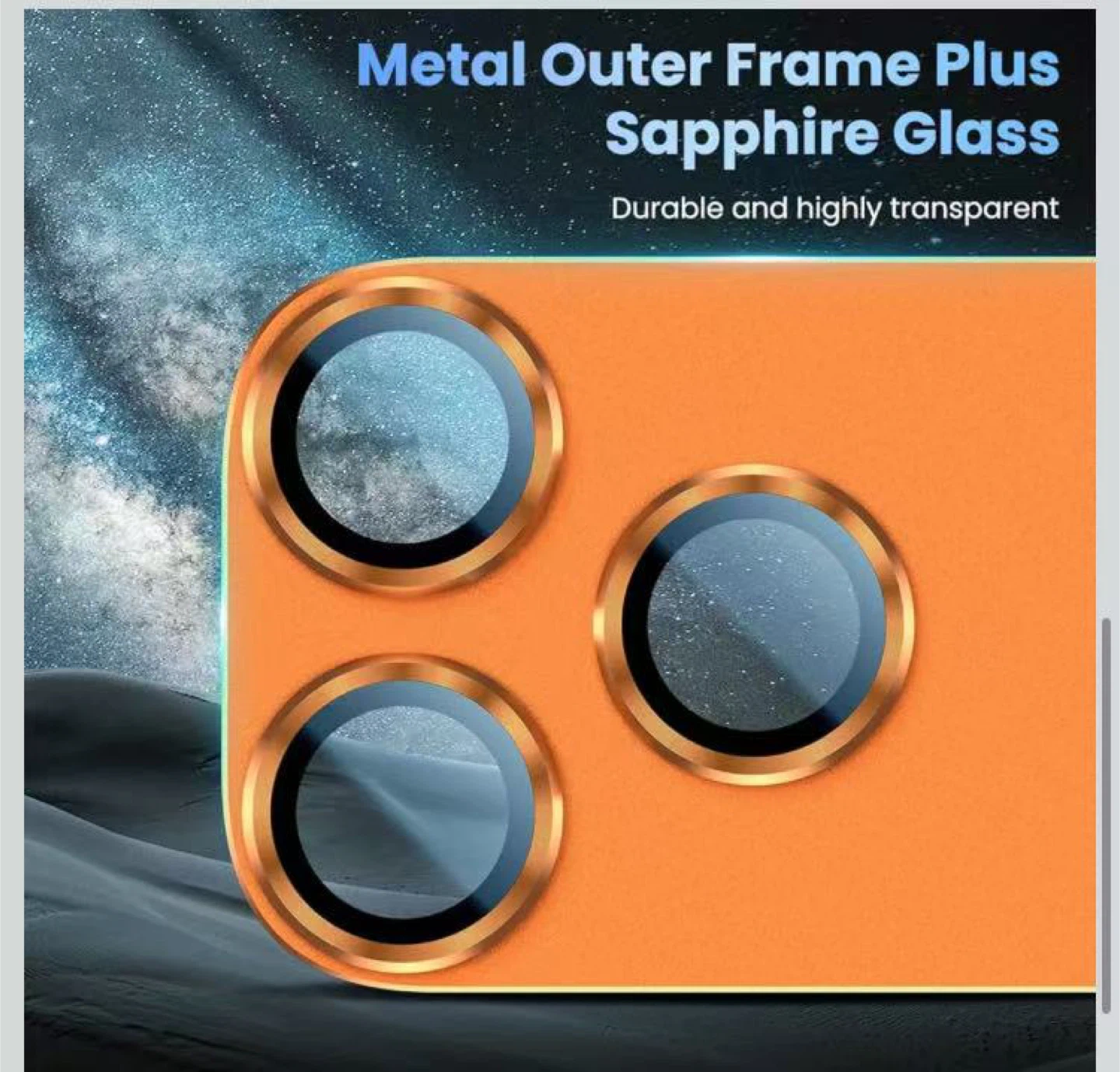 iPhone 17 pro Camera Lens Protector - Orange - photo 4