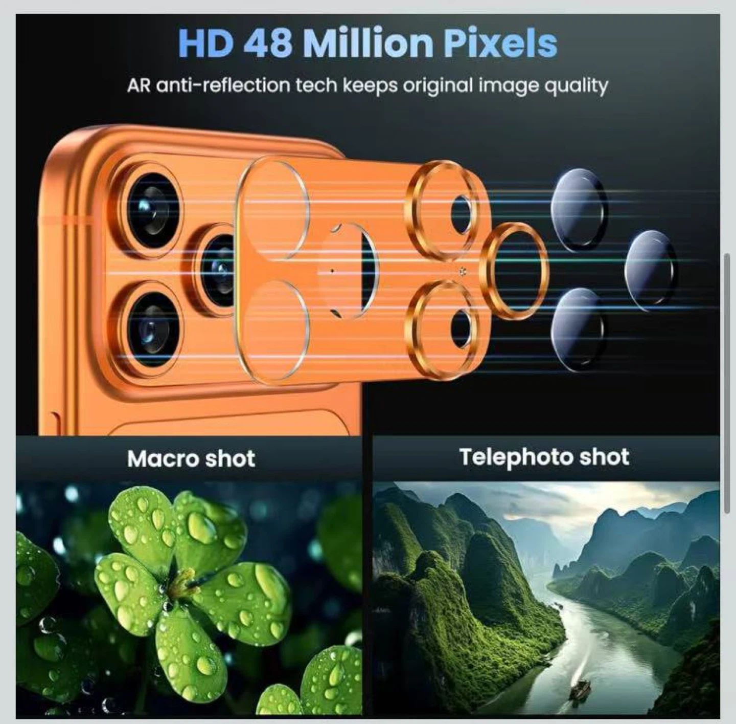 iPhone 17 pro Camera Lens Protector - Orange - photo 3