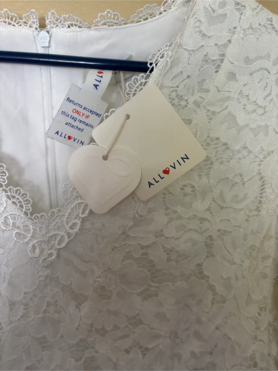 ALL♥VIN White Lace Dress image indicator(4)