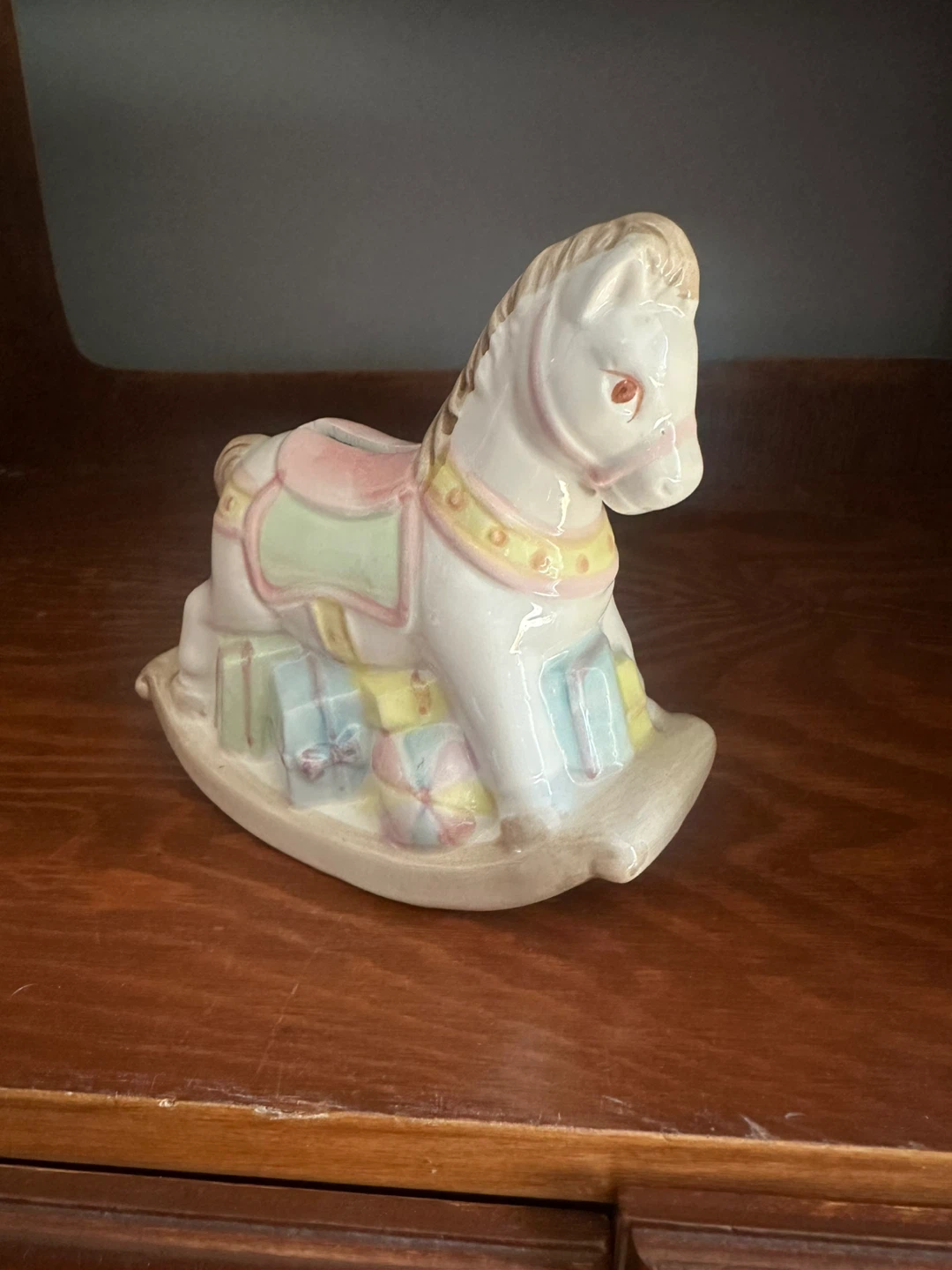 Rocking Horse Ceramic Coin Bank