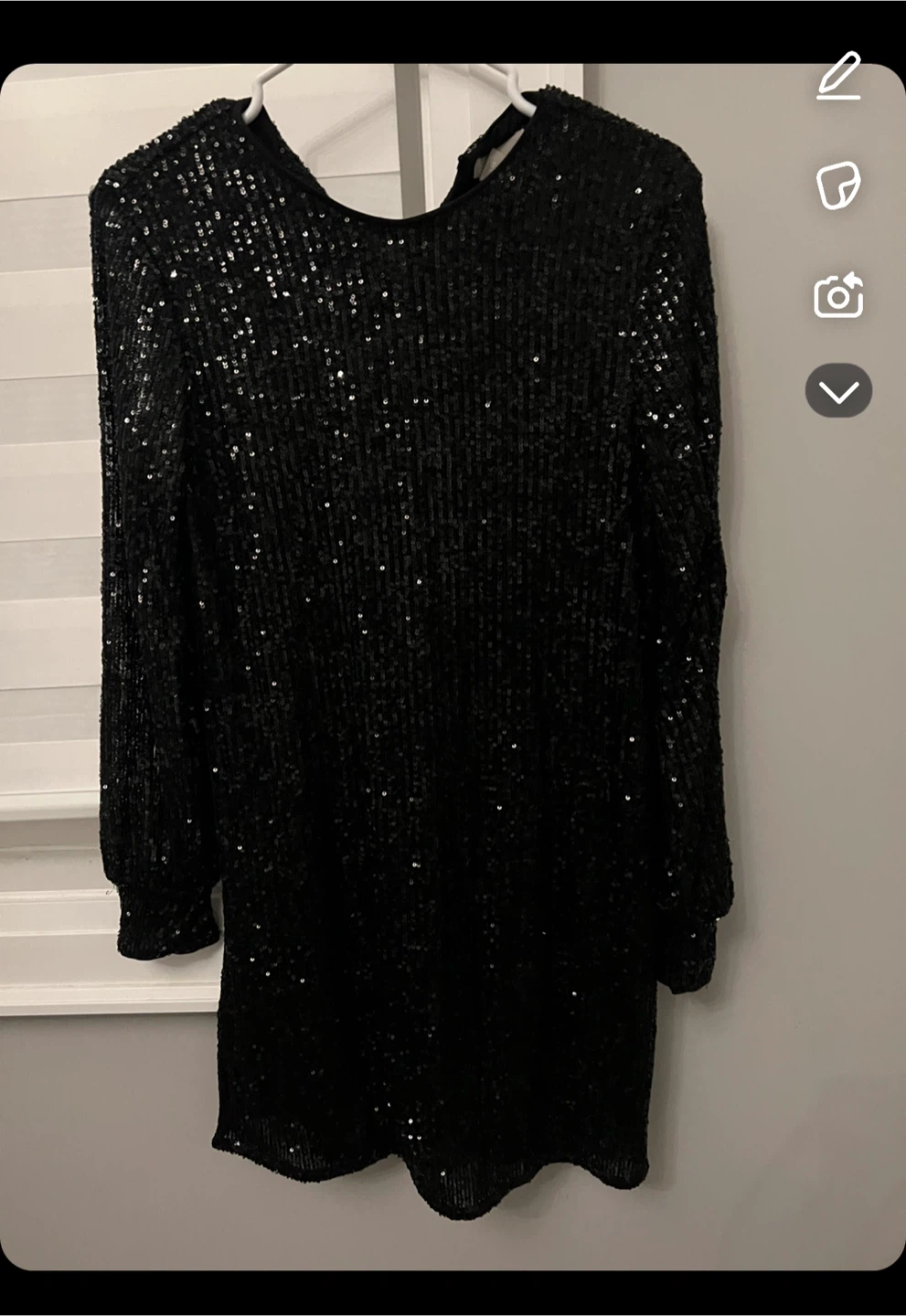 Sequin Mini Dress - Black