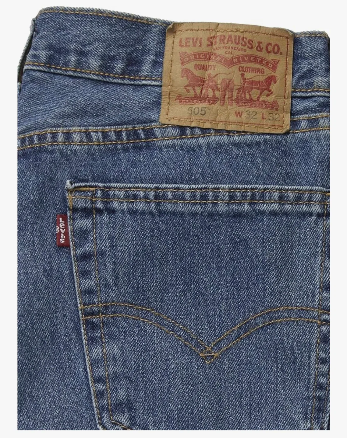Men’s Levi’s 505 Jeans Regular Fit 33x34 New w Tags image indicator(10)