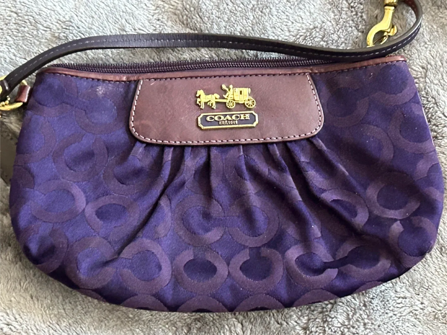 Coach Purple Jacquard Mini Bag thumbnail