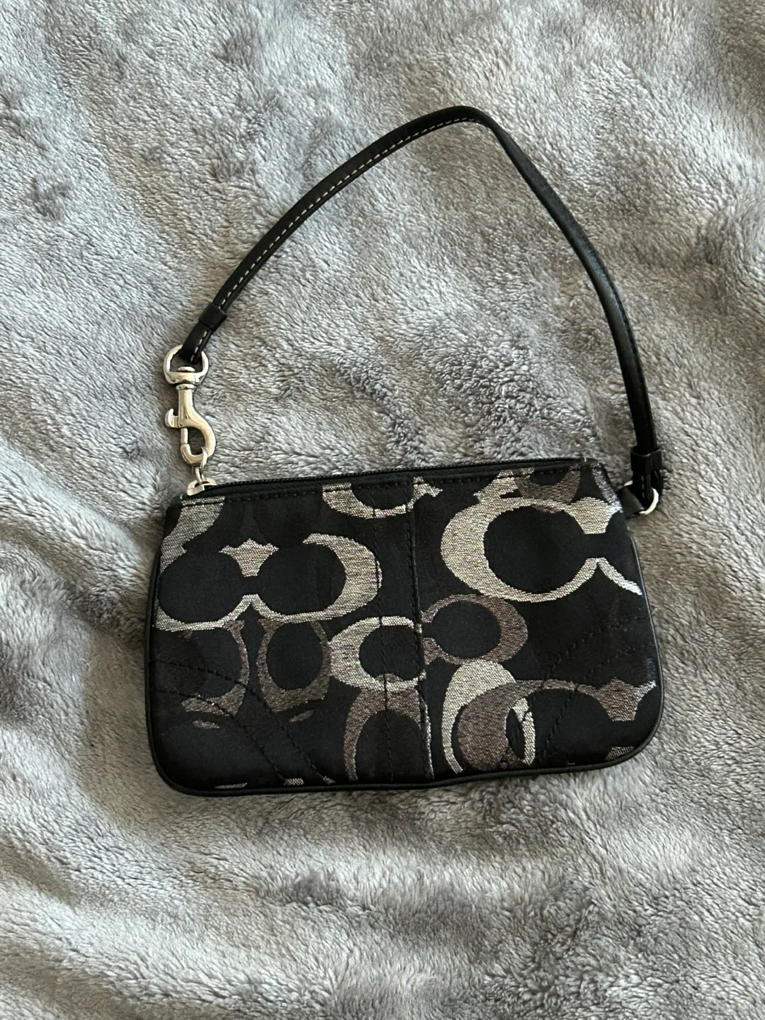Coach Black & Silver Wristlet thumbnail