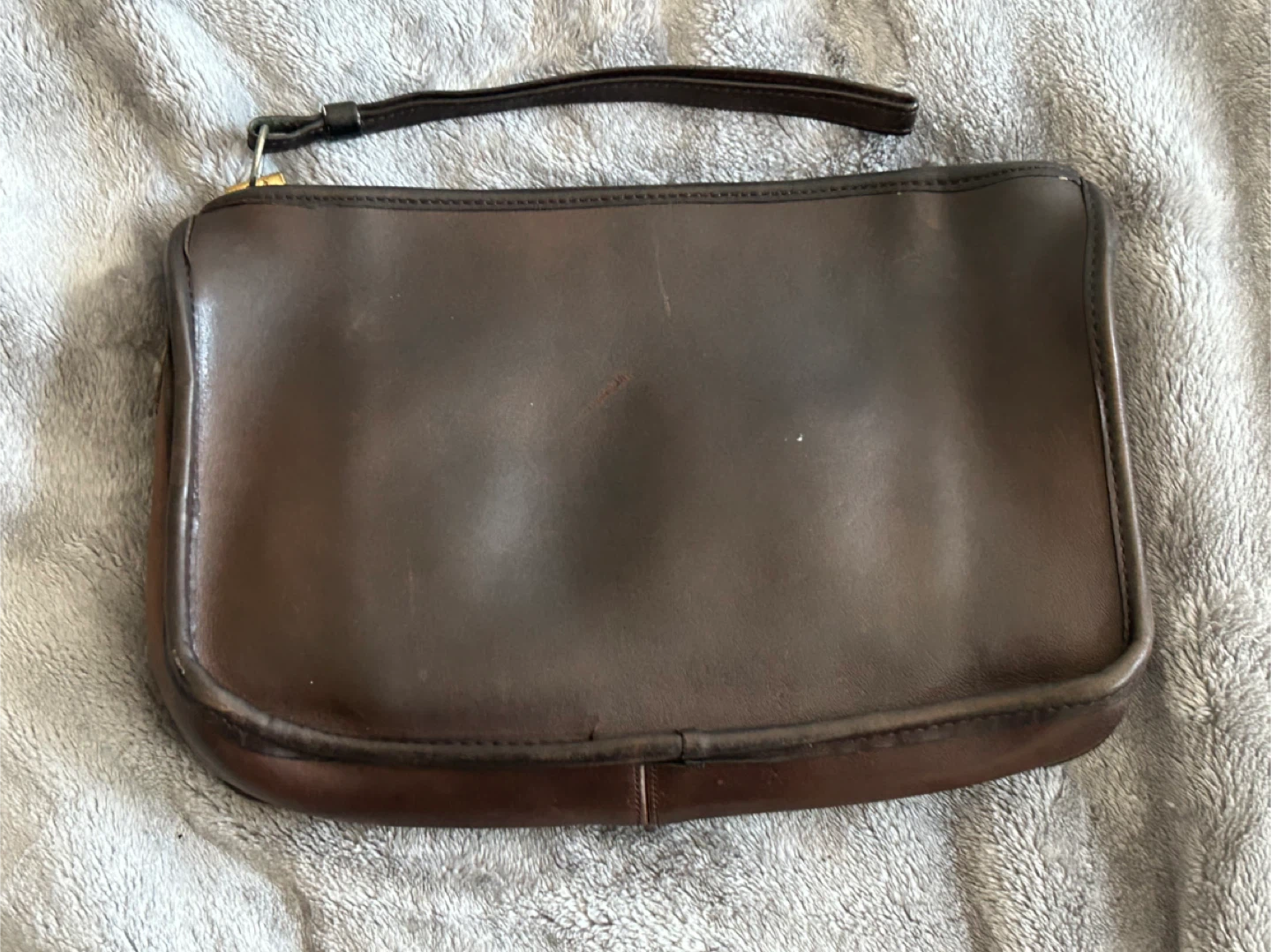 Coach Brown Leather Wristlet