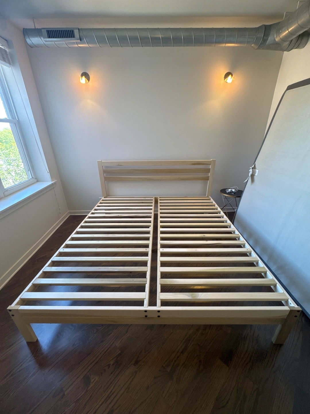 King-sized bed frame made in USA solid wood