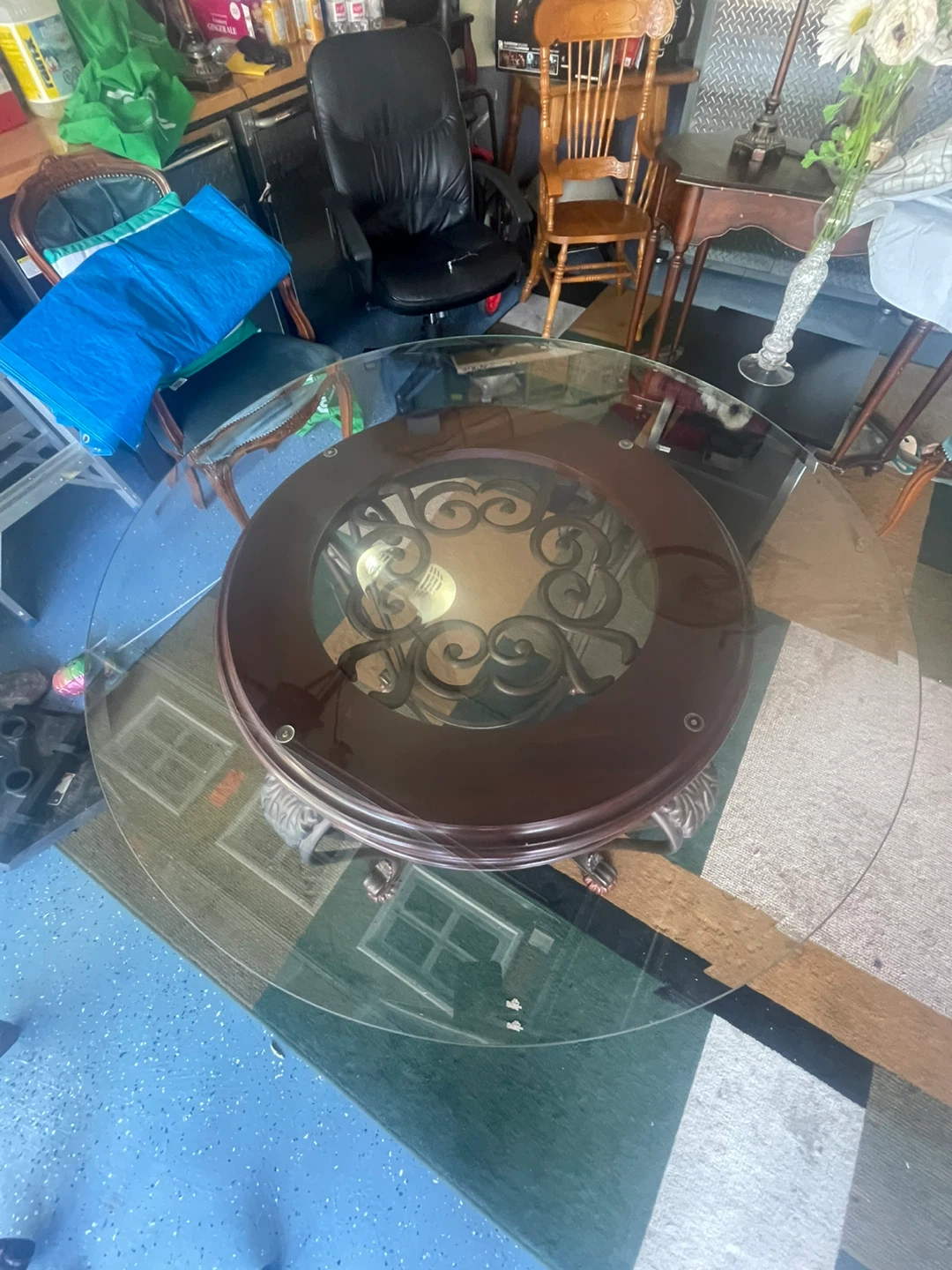 Glass Top Dining Table with 4 Chairs - photo 2