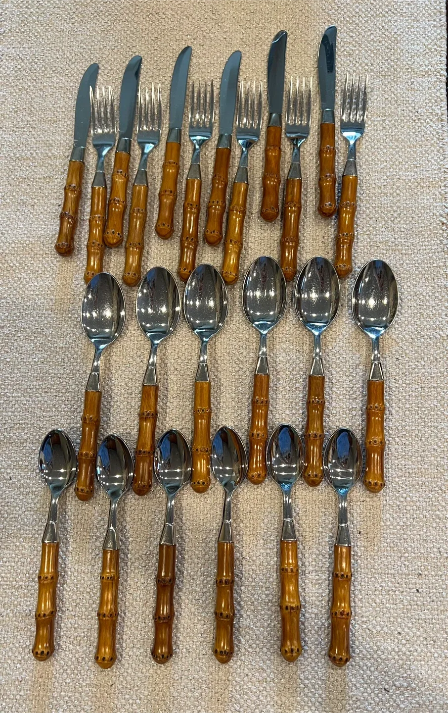 Vintage Bamboo Cutlery Set thumbnail
