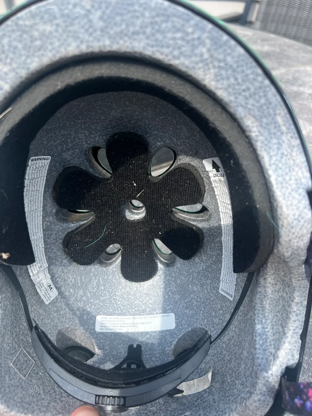 Harper floral teal helmet image indicator(6)