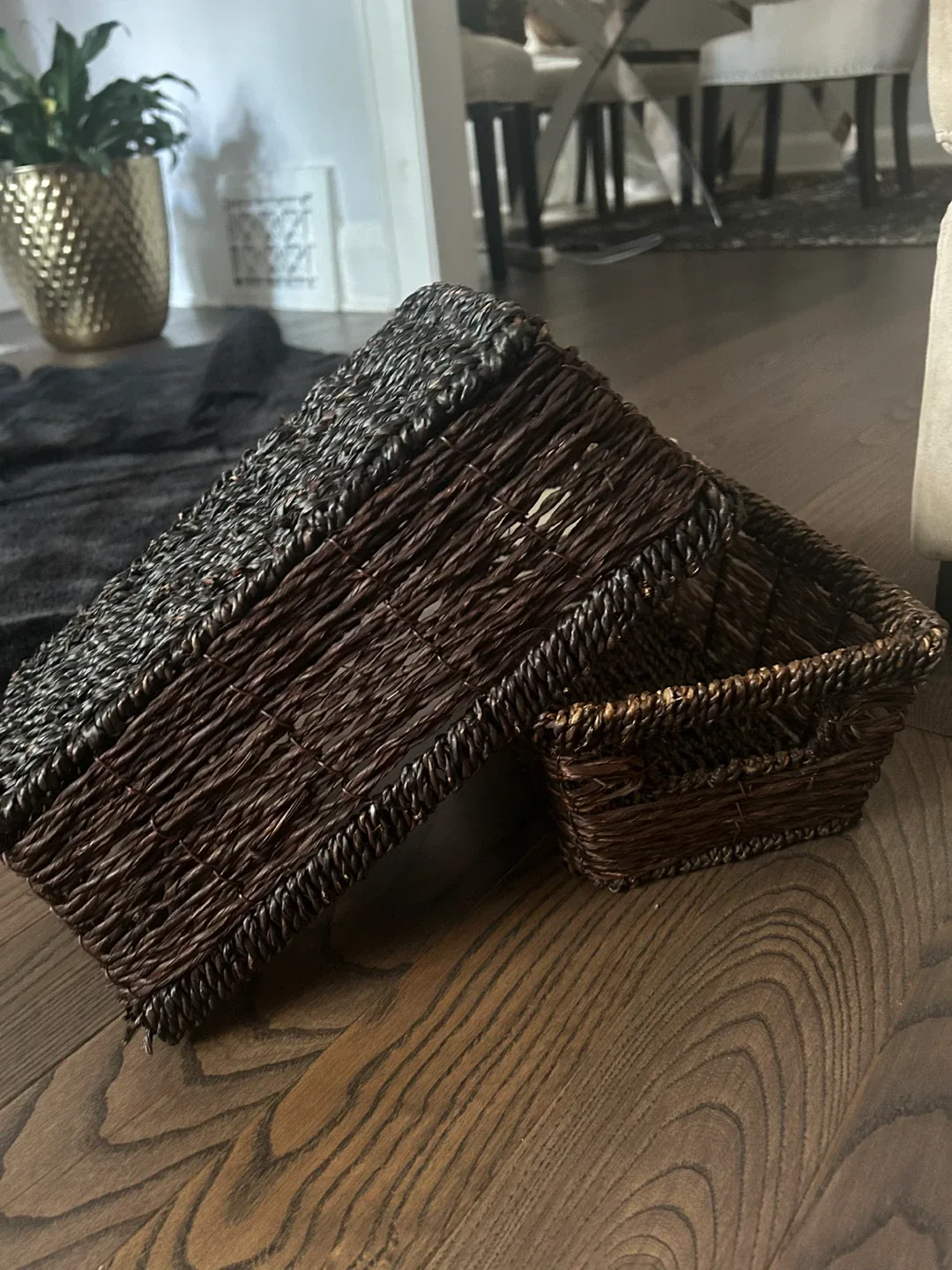 Woven Storage Baskets - Set of 2 image indicator(4)