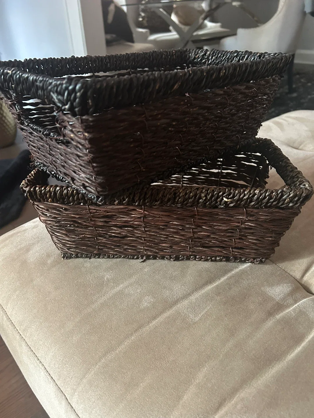 Woven Storage Baskets - Set of 2 image indicator(3)