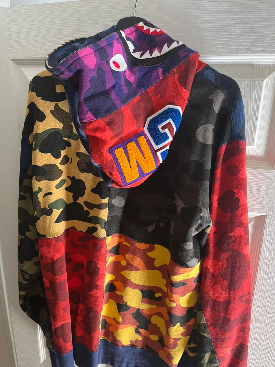 A Bathing Ape BAPE Camo Shark Hoodie - photo 2