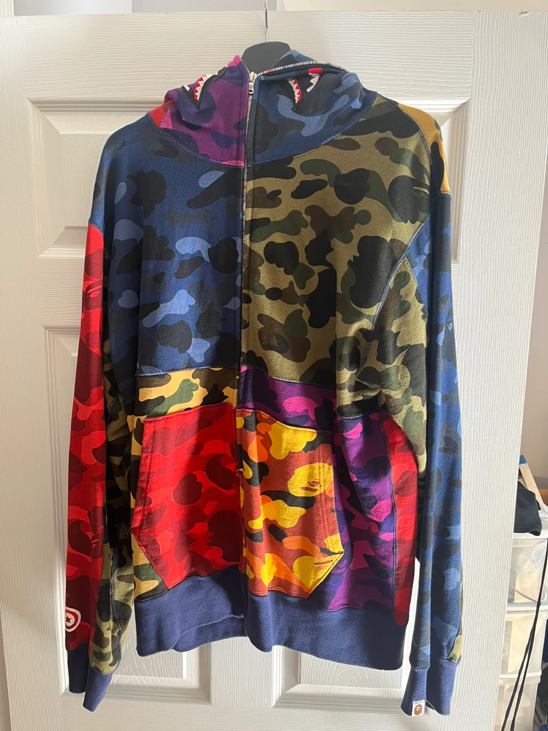 A Bathing Ape BAPE Camo Shark Hoodie