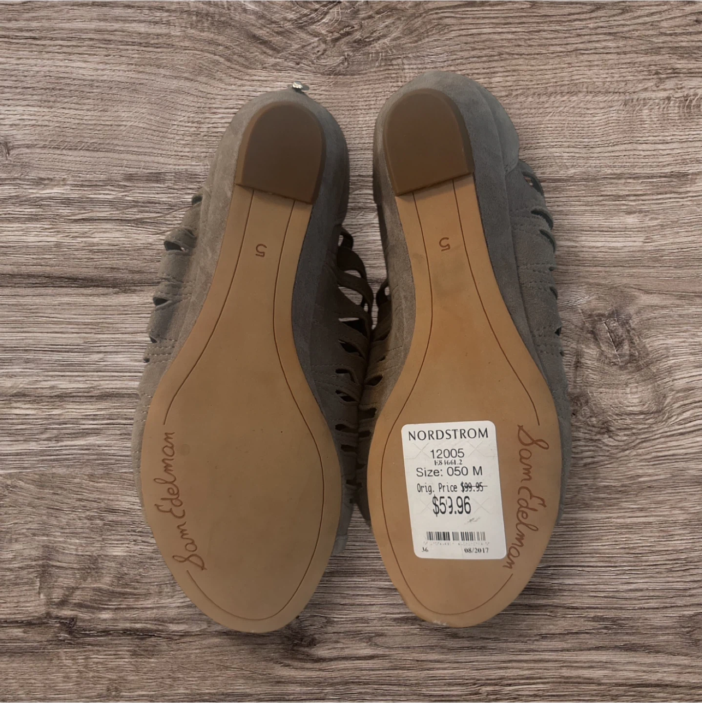 Brand New Sam Edelman Suede Sandal Wedges – Size 5 - photo 3