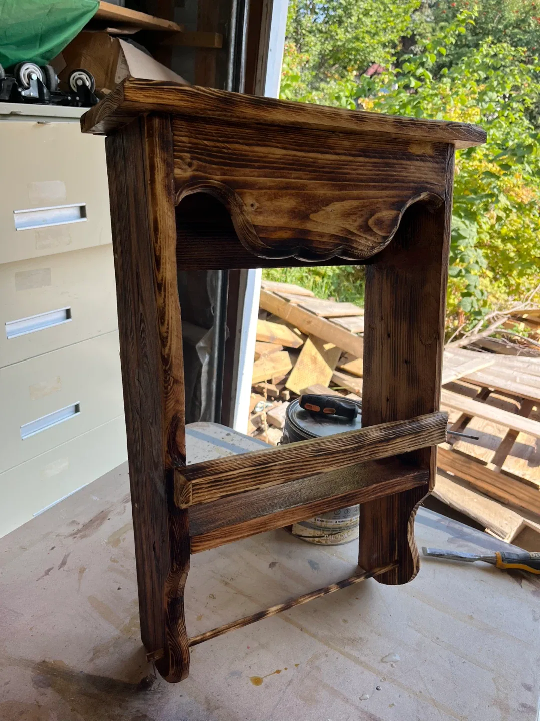 Rustic paper towel holder ooden Shelf - Handmade thumbnail