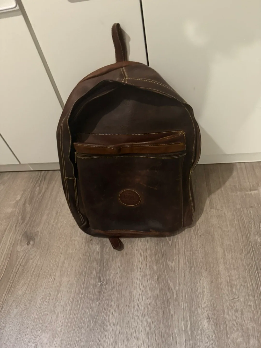 Leather Backpack - Brown