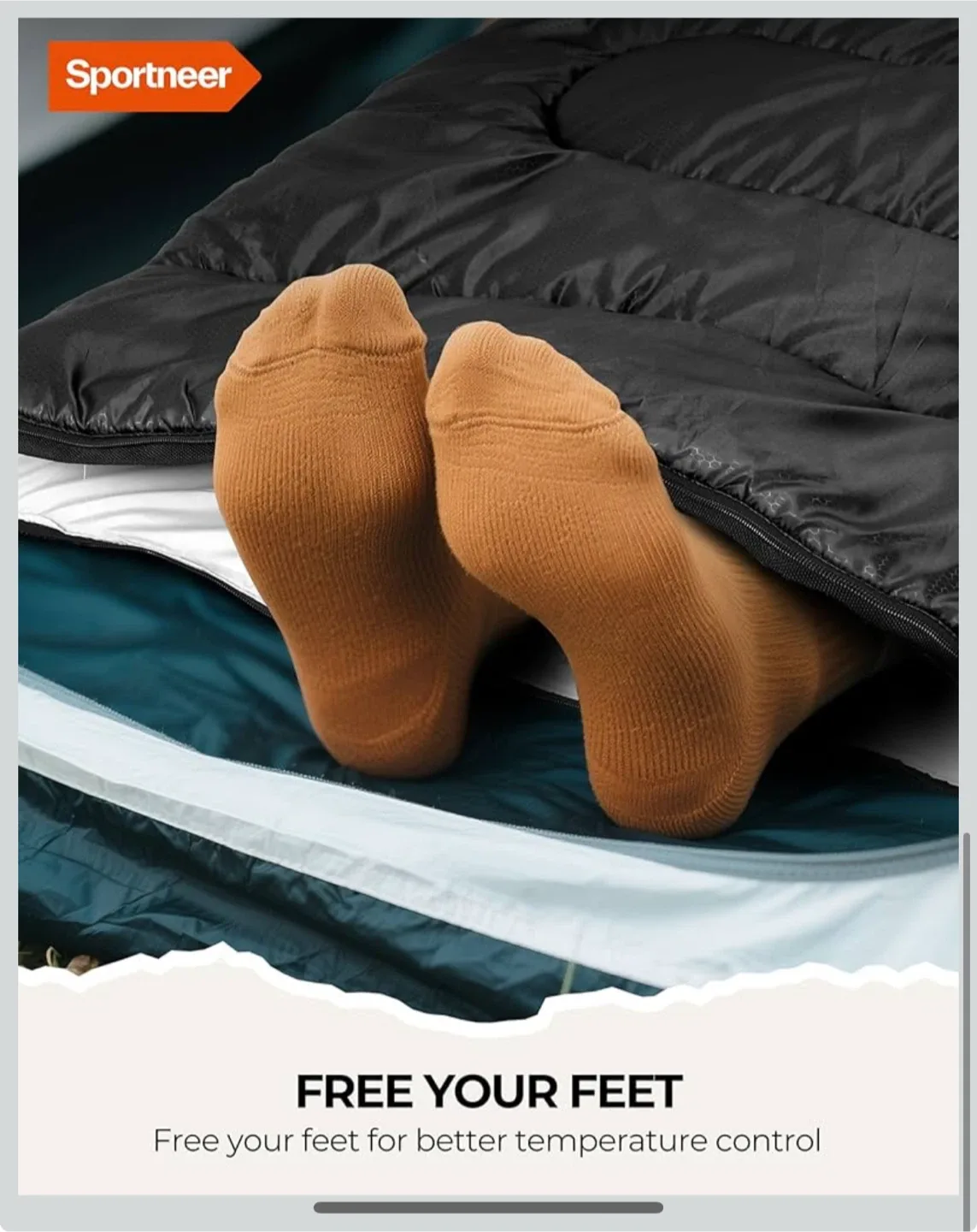 Sportneer 3-Season Sleeping Bag - Adult & Kids image indicator(7)