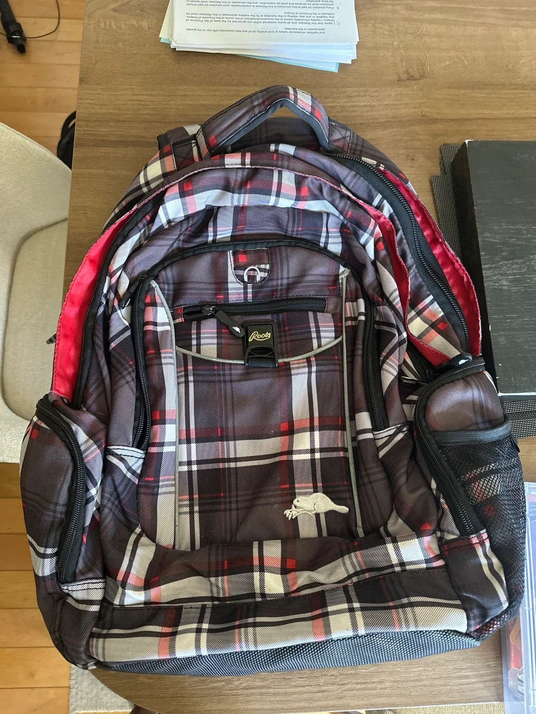 Roots Plaid Backpack