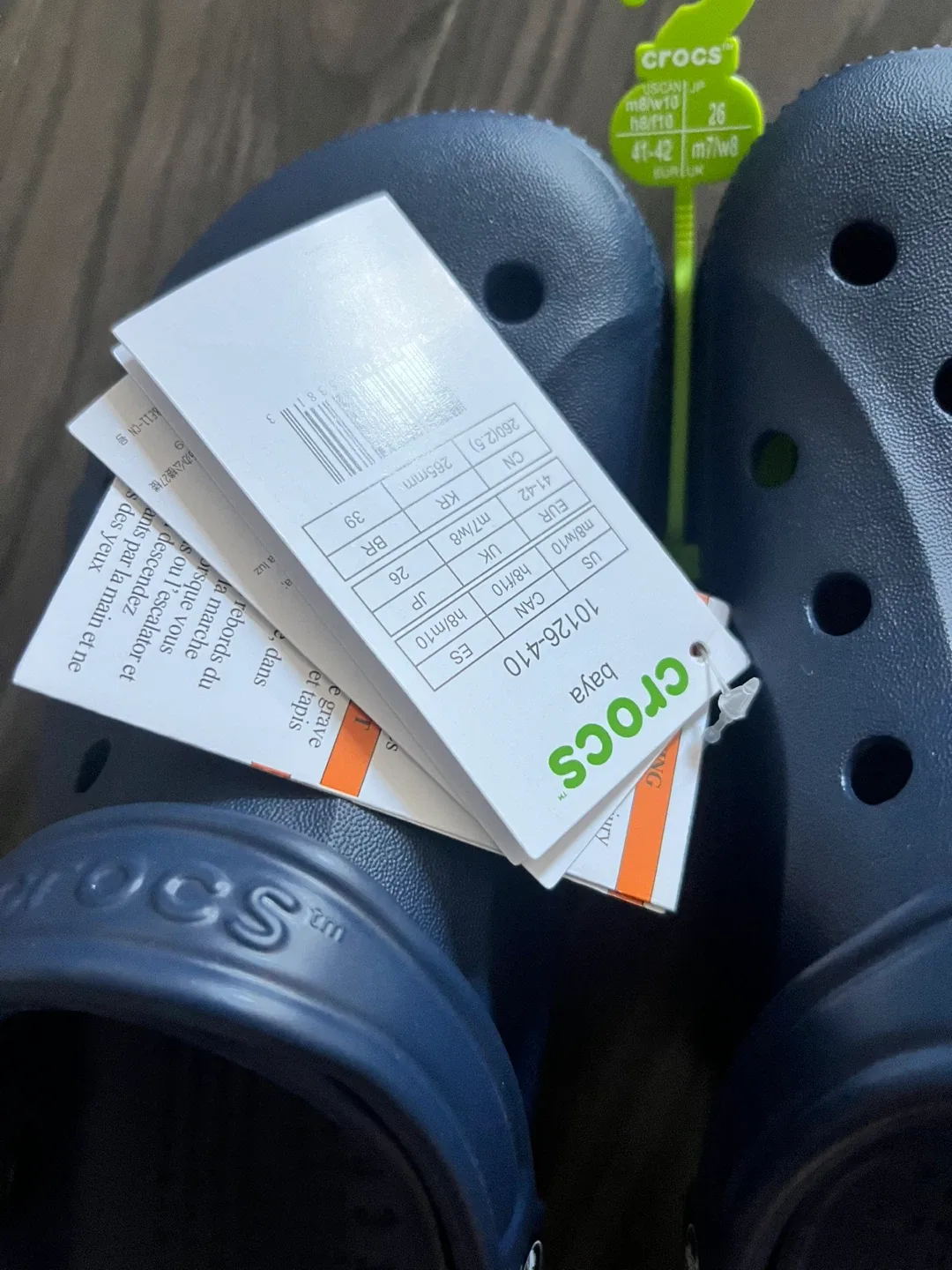 New Crocs Baya Clogs Navy Blue Men's 8/Women's 10 image indicator(2)