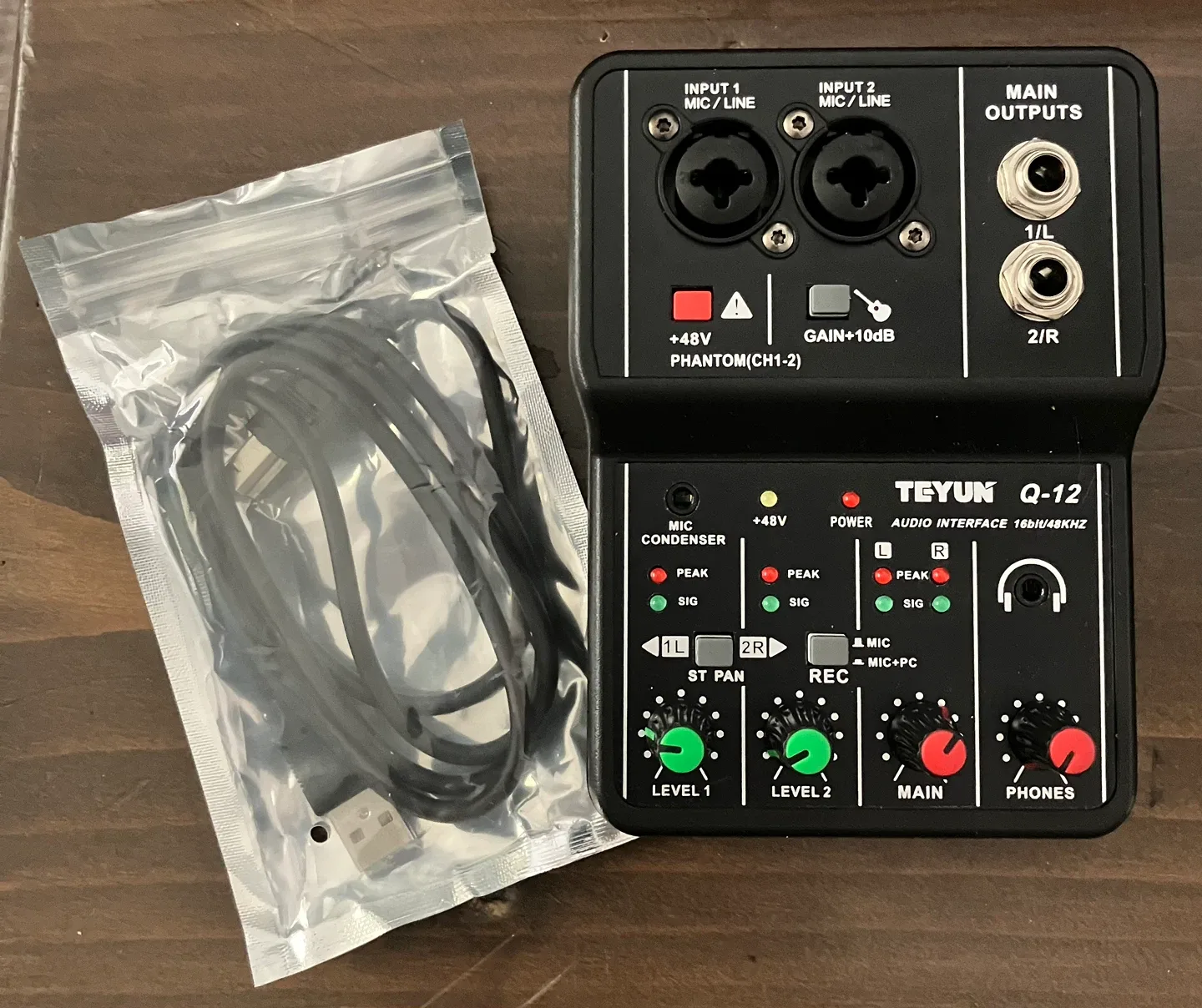 Teyun Q-12 Audio Interface 16bit/48KHz thumbnail