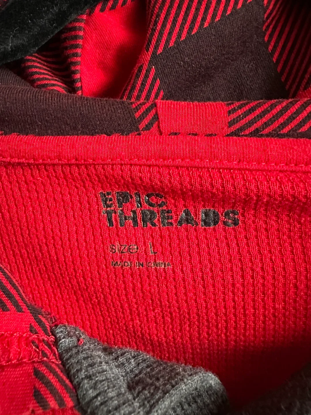 Epic Threads L Red/Grey Hoodie image indicator(3)