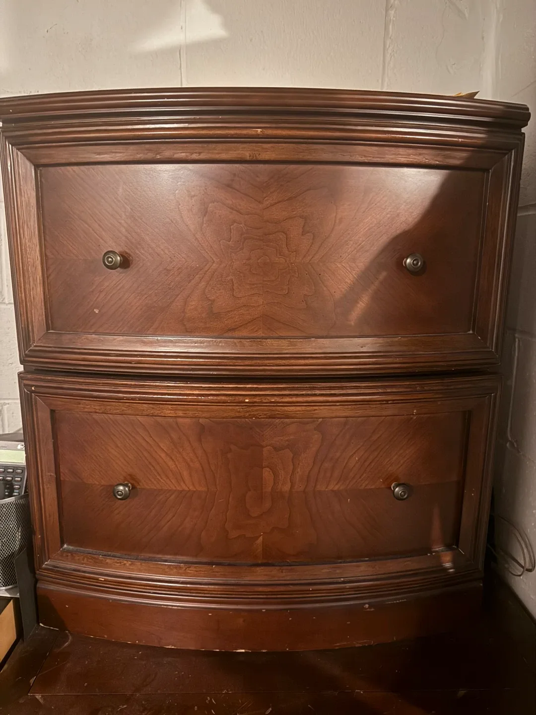 Wooden 2-Drawer Filing Cabinet