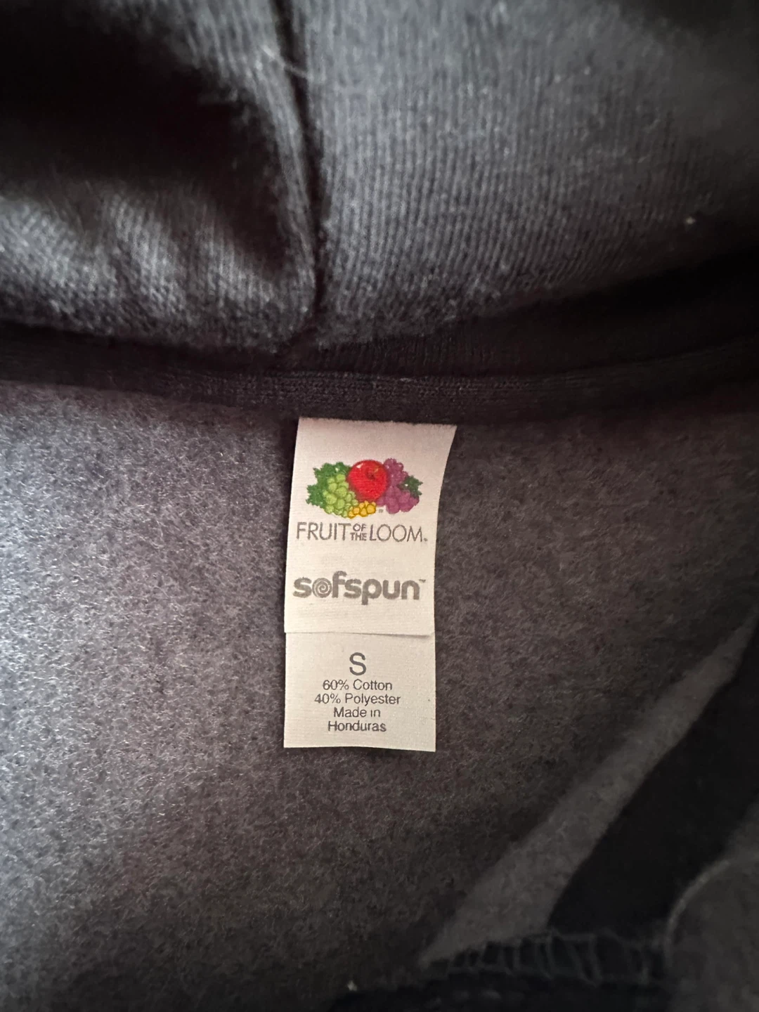 Fruit of the Loom 8points Grey Hoodie - Size S - photo 3