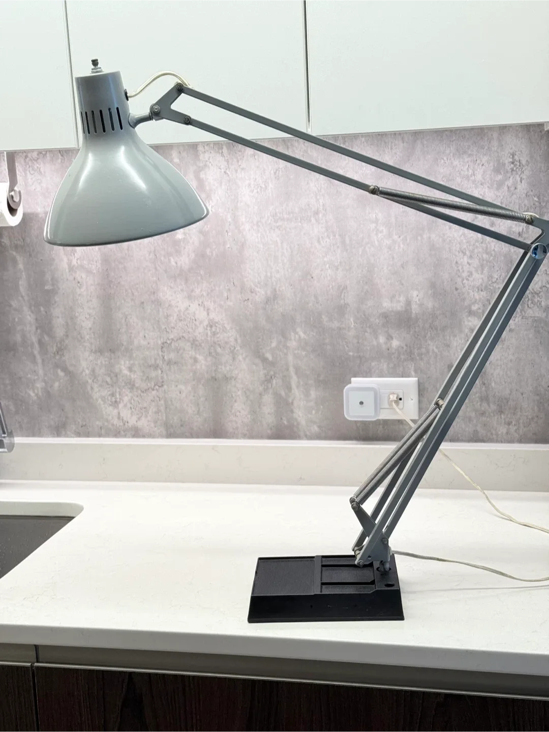 Vintage Anglepoise Style Desk Lamp - Gray thumbnail
