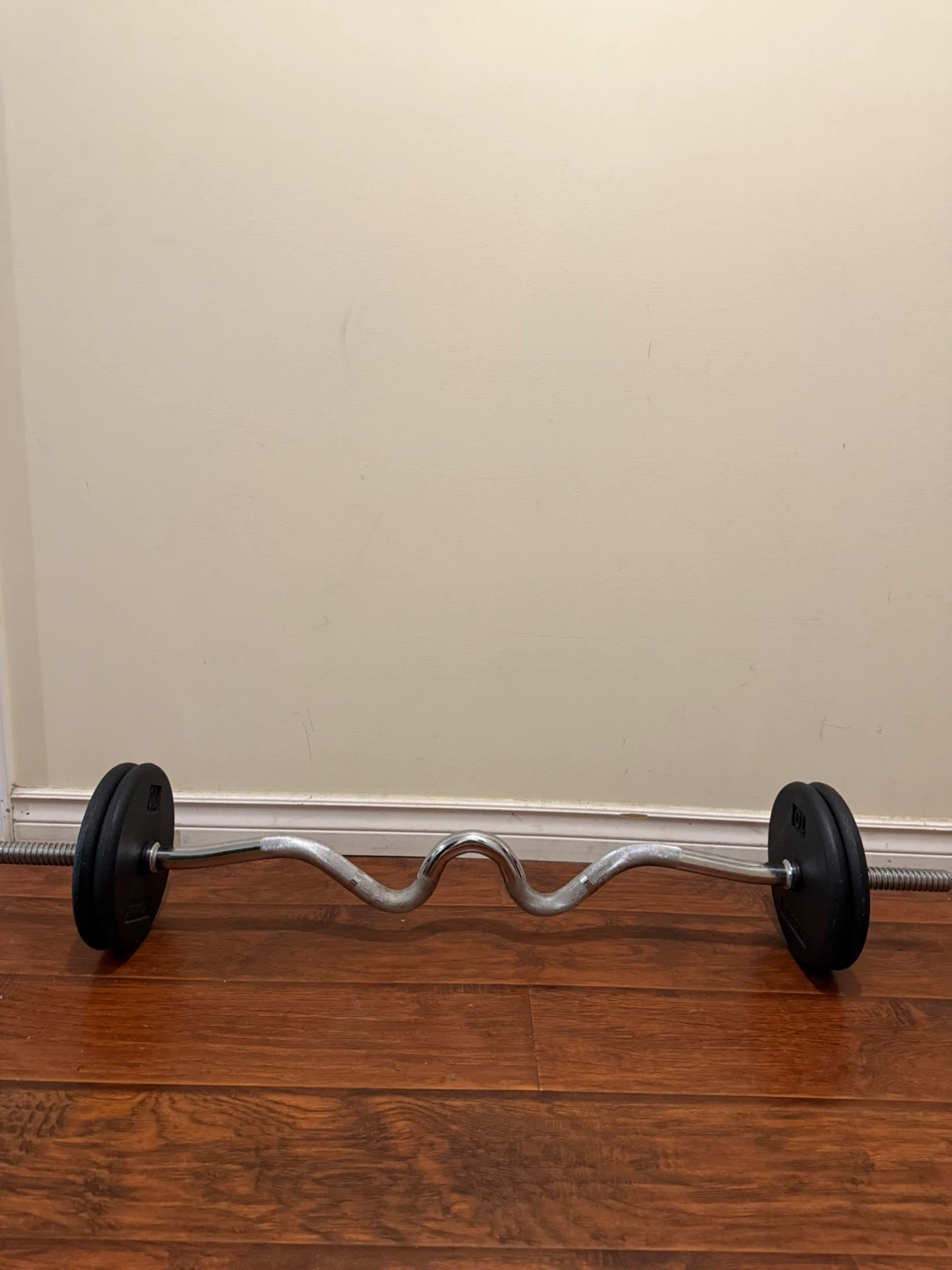 ‼️Move out sale‼️EZ Curl Bar with Weights