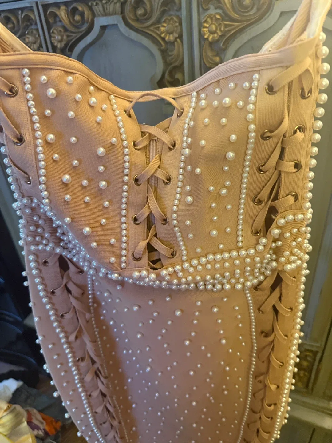 Fashion Nova Pearl Dress - Size M image indicator(5)