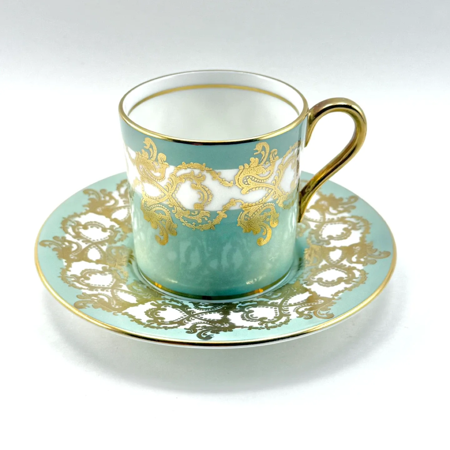 Aynsley sage and gold demitasse thumbnail