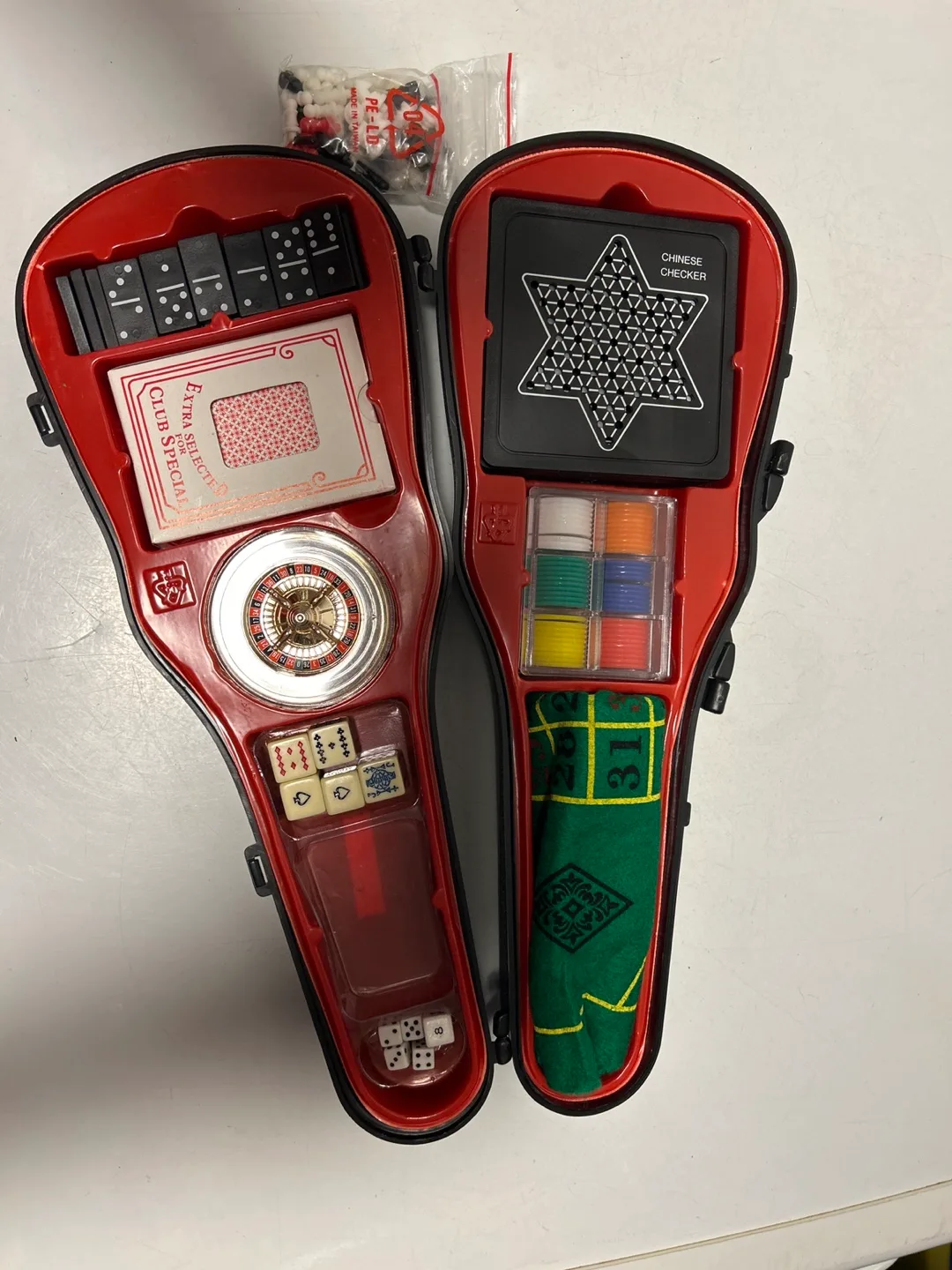 Casino Game Set with Roulette, Chinese Checkers, Dominoes image indicator(2)