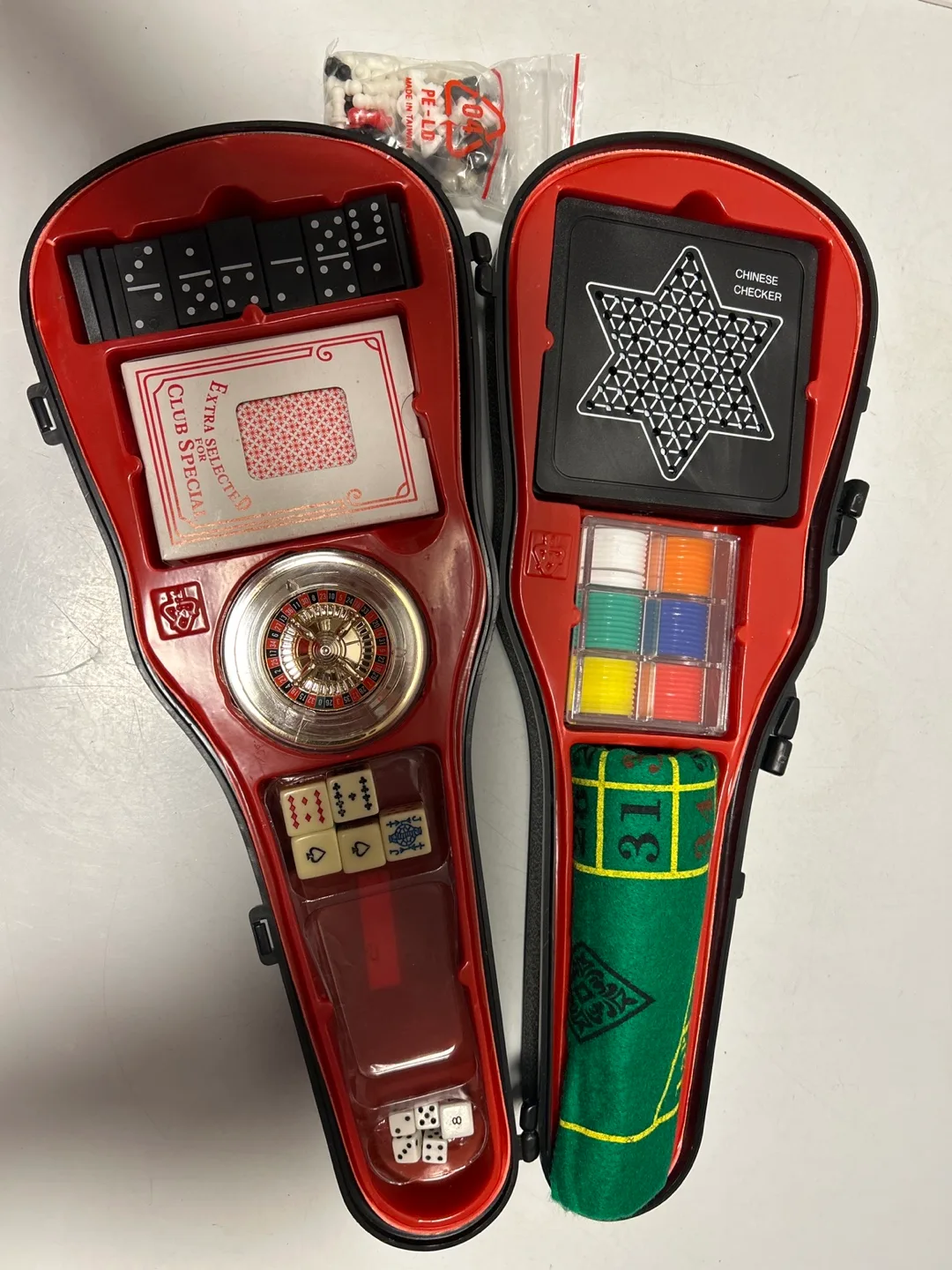 Casino Game Set with Roulette, Chinese Checkers, Dominoes image indicator(5)