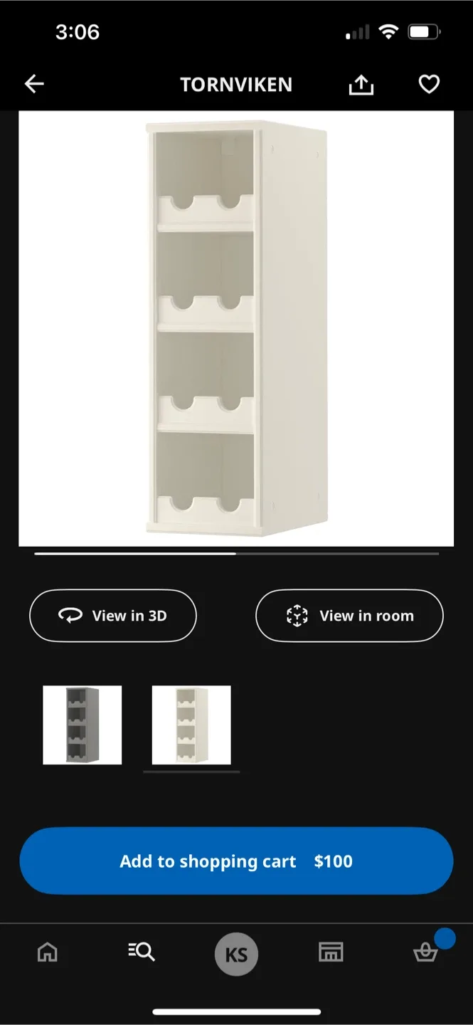 IKEA TORNVIKEN Wine Shelf - NEW in Box! thumbnail