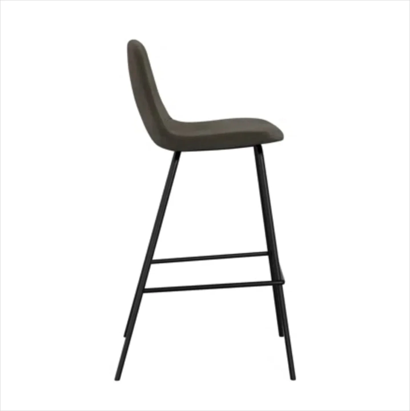 Modern Bar Stool - Black Metal Frame image indicator(4)