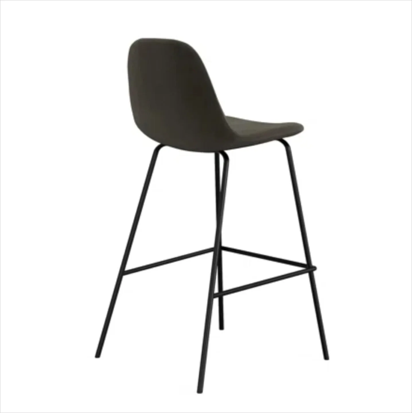 Modern Bar Stool - Black Metal Frame image indicator(5)