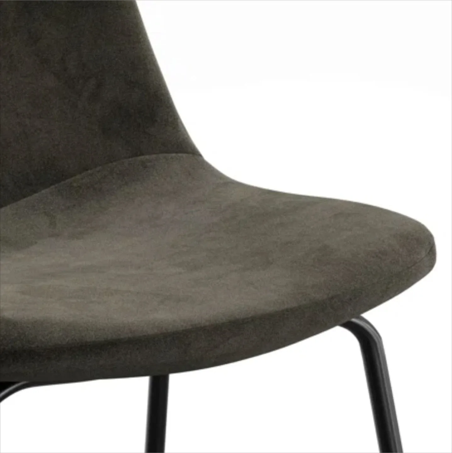 Modern Bar Stool - Black Metal Frame image indicator(3)