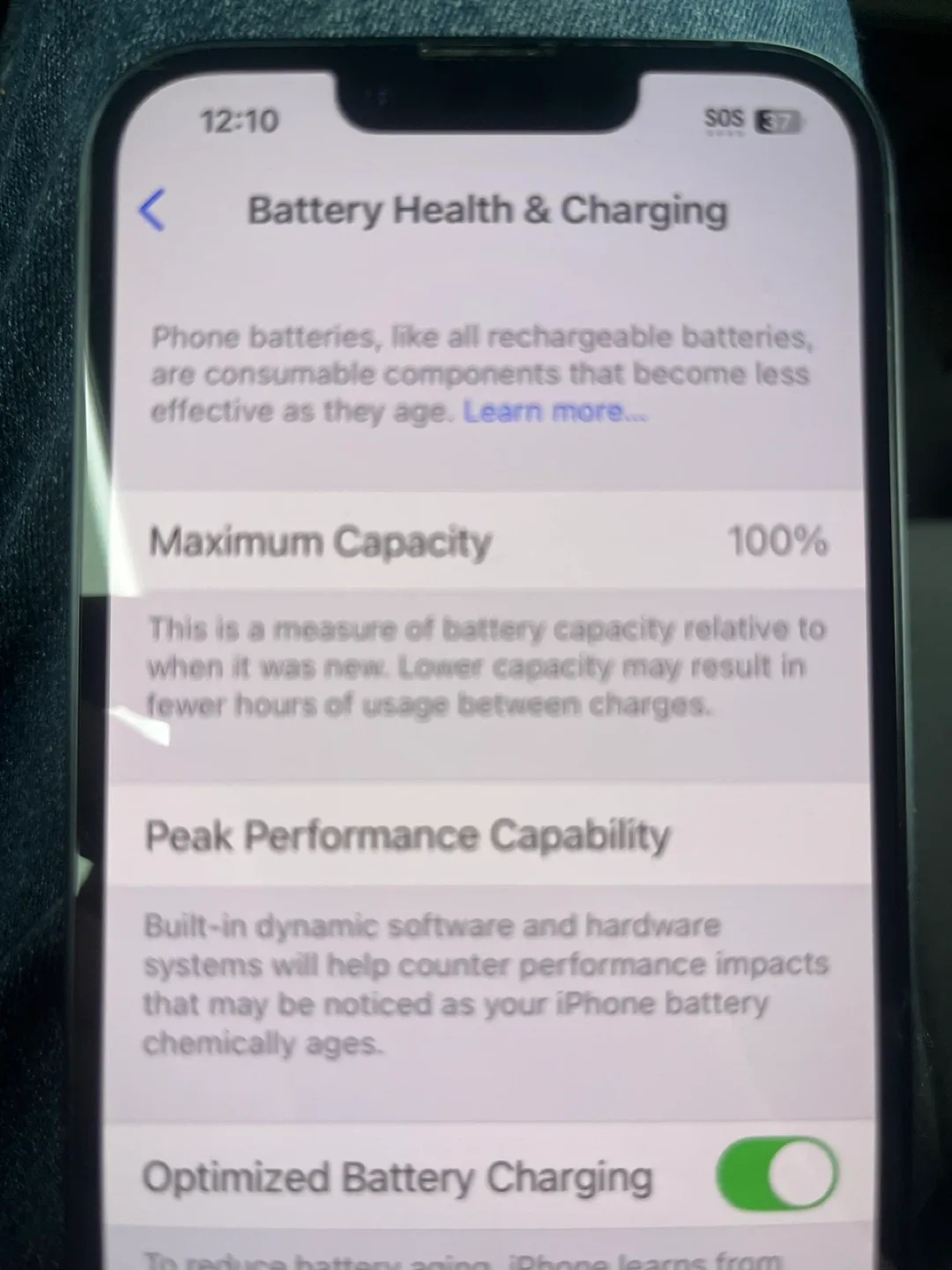 Apple iPhone 13 Blue brand new battery life 100% capacity image indicator(3)