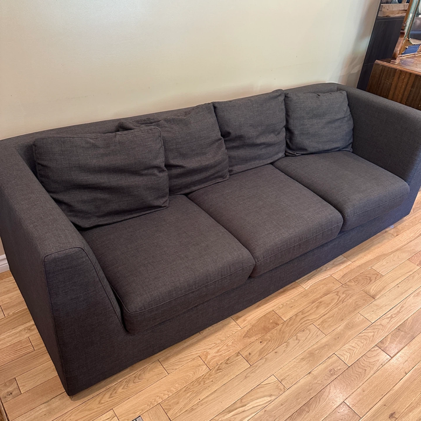 Grey EQ3 Modern Simplistic 3 Seater Sofa (CAN DELIVER) - photo 4