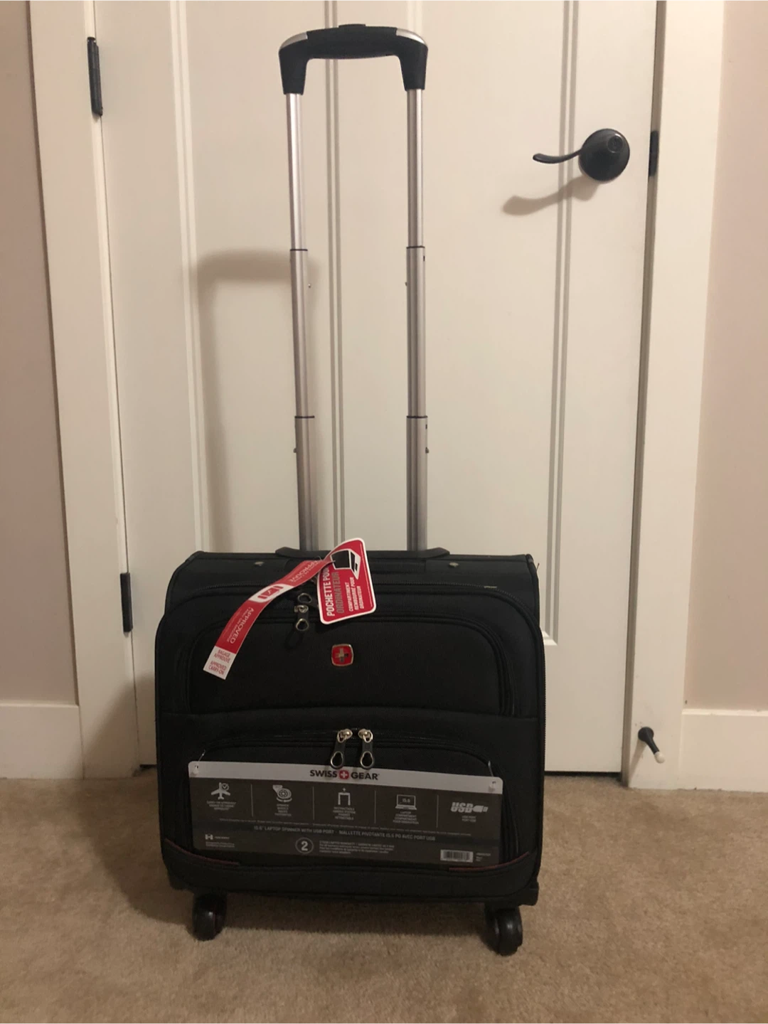 Swiss Gear Rolling Carry-on Suitcase - Black