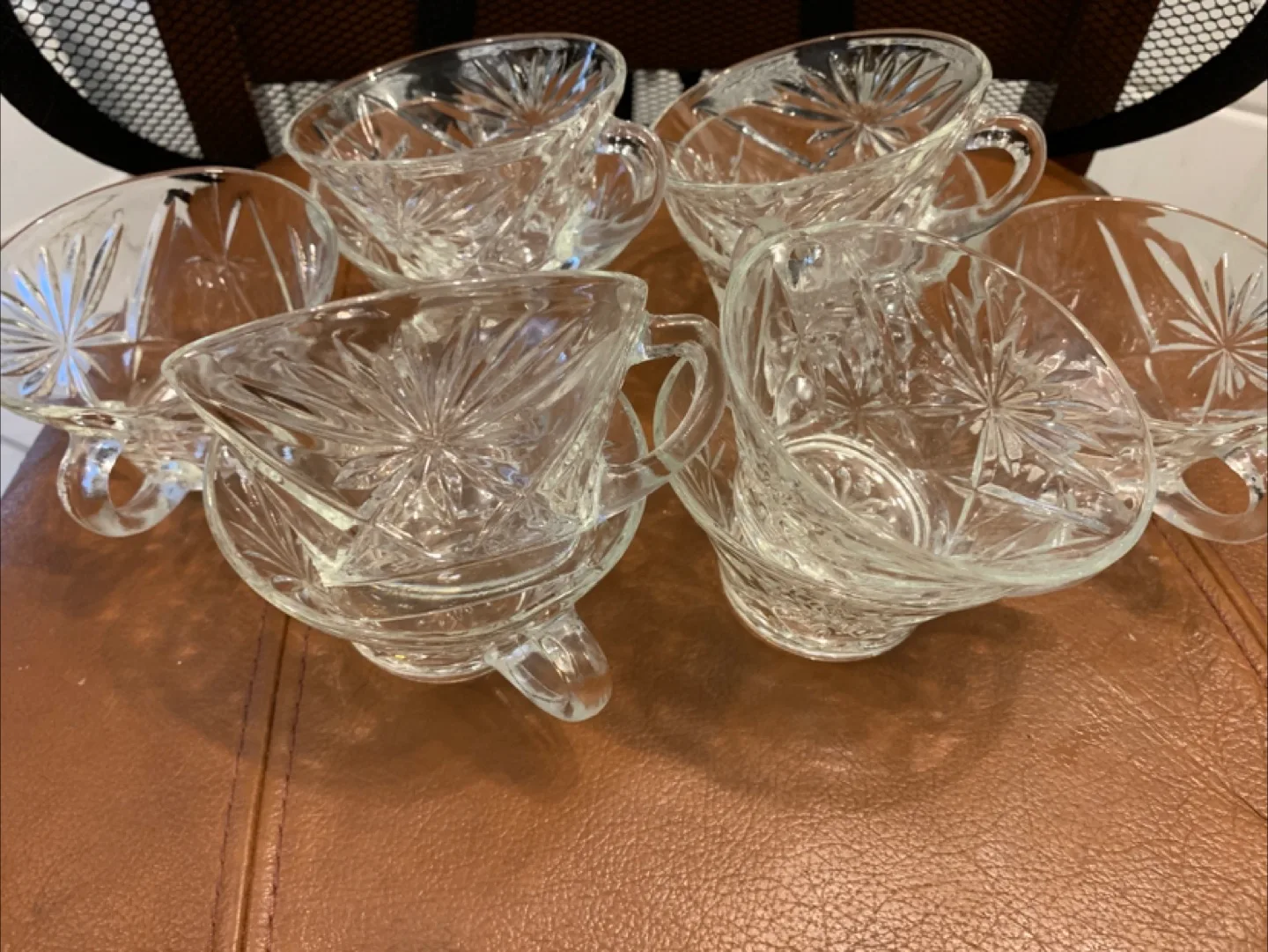 Vintage Clear Glass Cups - Set of 10 image indicator(2)