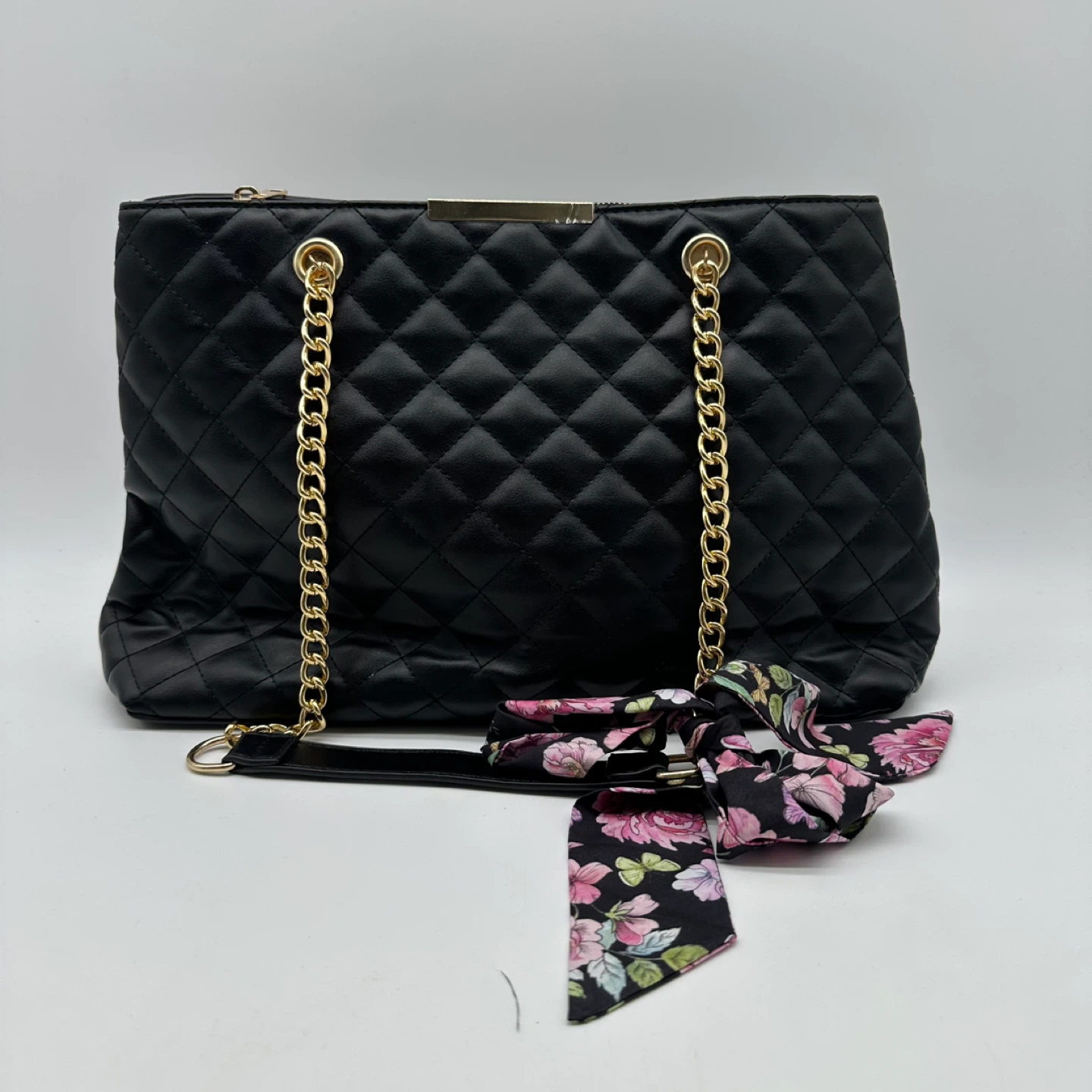 Ardene Black Quilted Tote Bag(almost new)