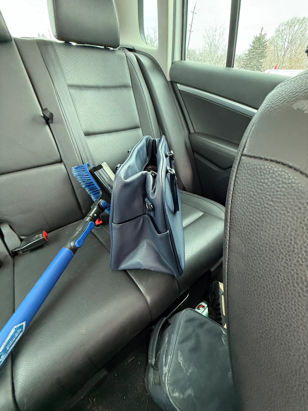 Ralph Lauren Navy Blue Leather duffle bag