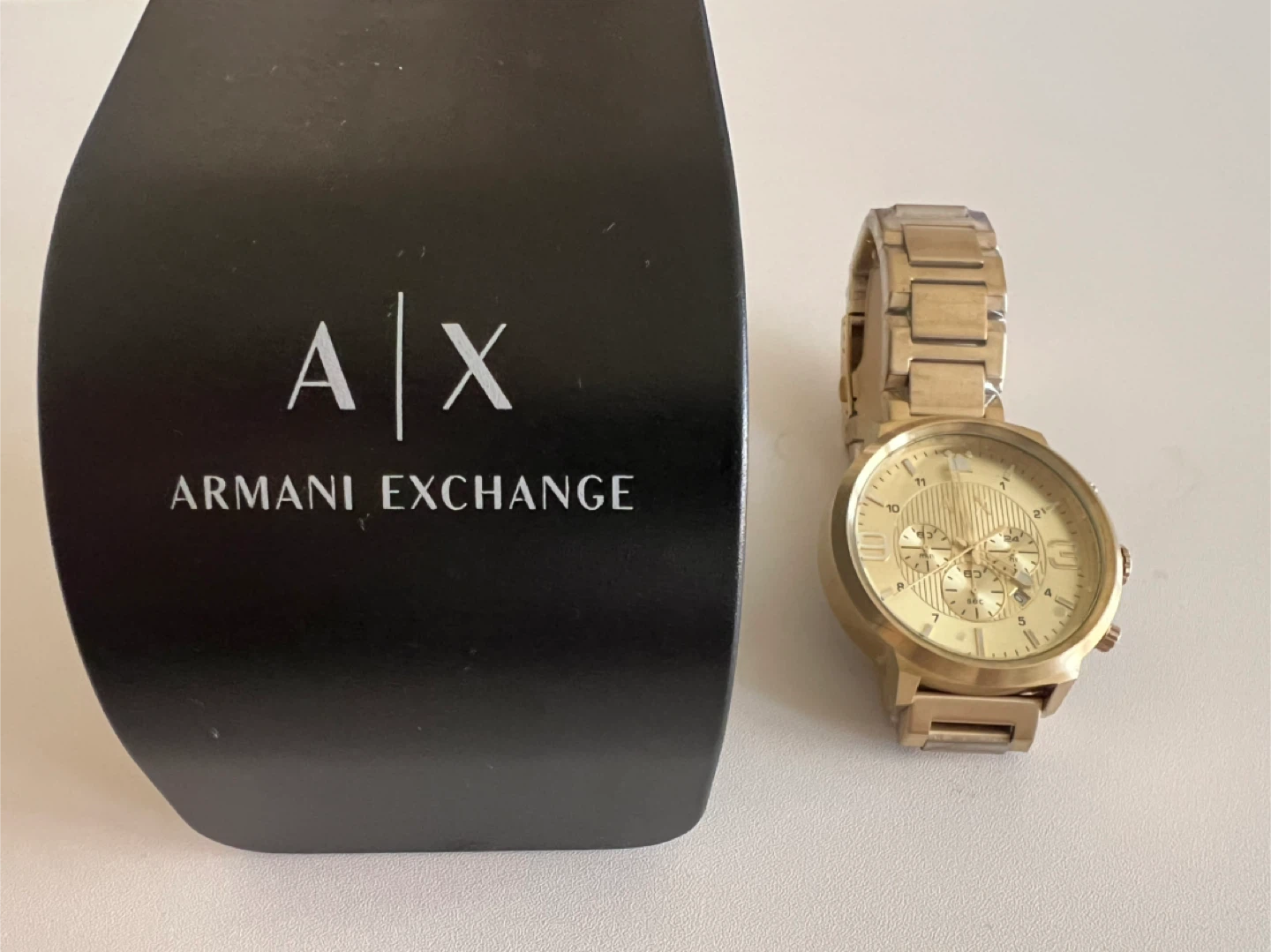 Armani Exchange Gold Watch with Box