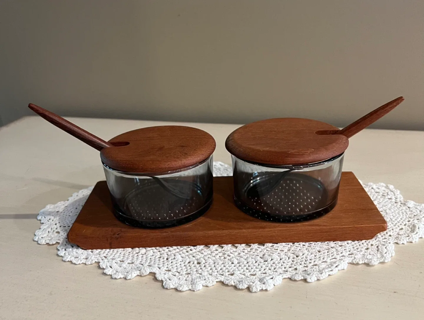 Mid Century Danish Teak Condiment Set thumbnail