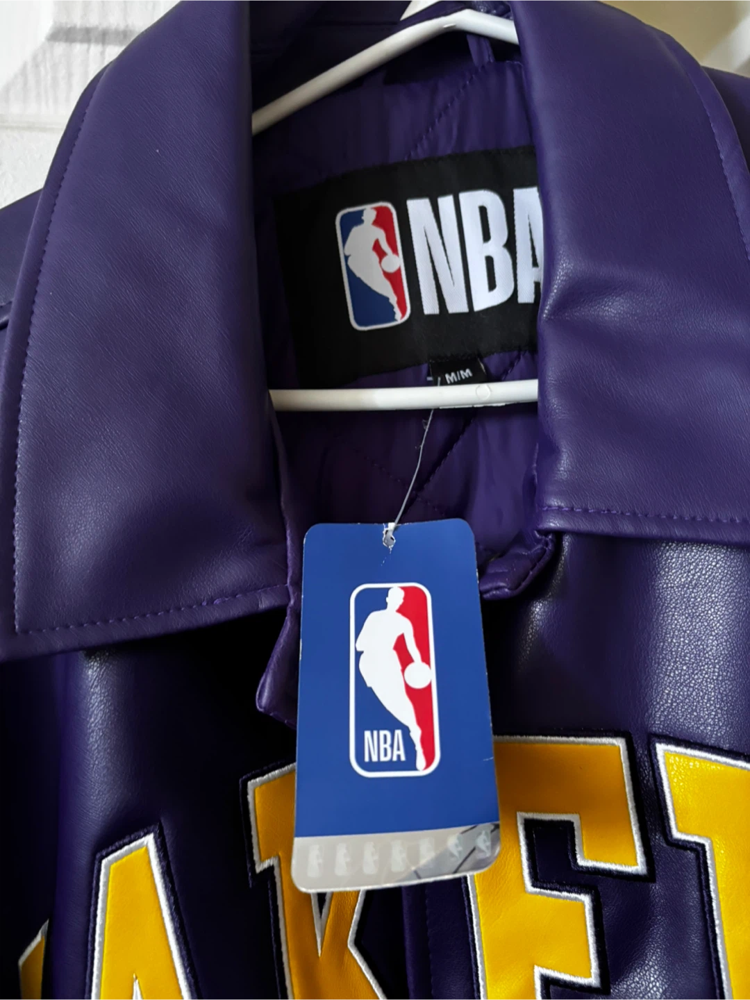NBA Lakers Purple Leather Jacket - Size M - photo 2