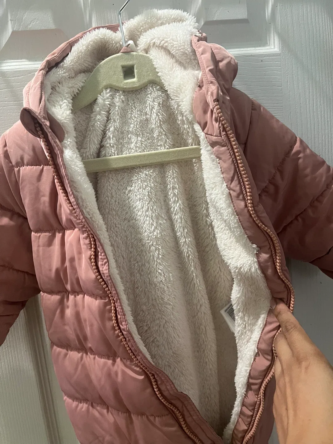 Pink Puffer Onesie with Hood image indicator(3)