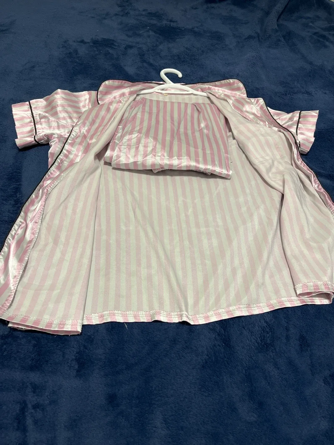 Victoria's Secret Pink Striped Pajama Set image indicator(3)