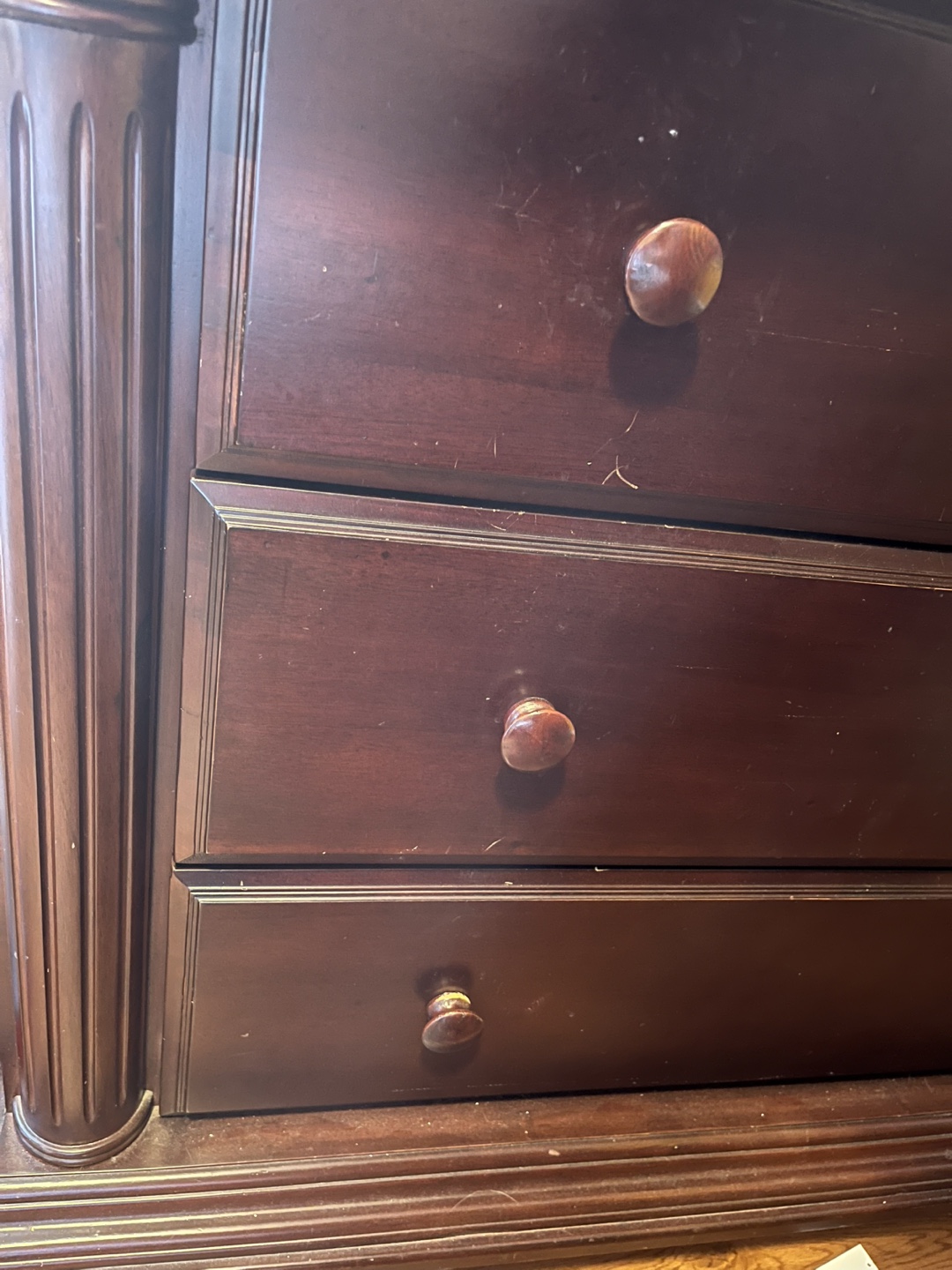 Dark Wood Dresser with Drawers - photo 2